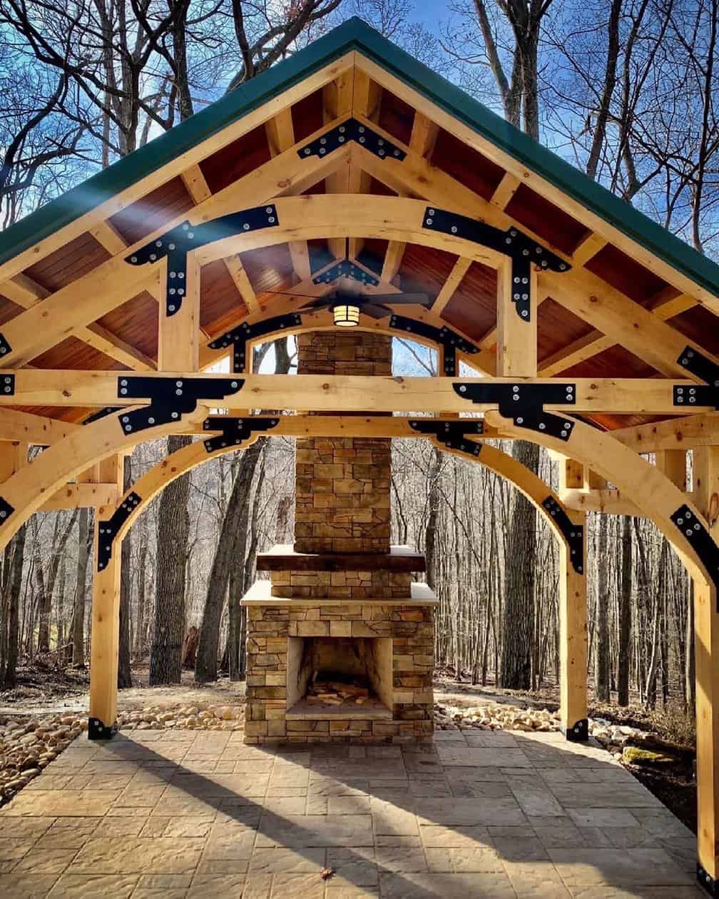 Post and Beam Outdoor Pavilion